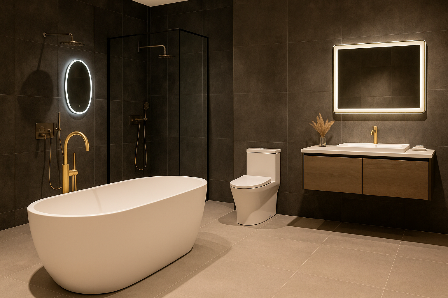 Luxury Sanitary Ware Store in Bangalore at MCLuxury, a premium sanitary ware store in Bangalore featuring designer bathtub, vanity, and smart fittings