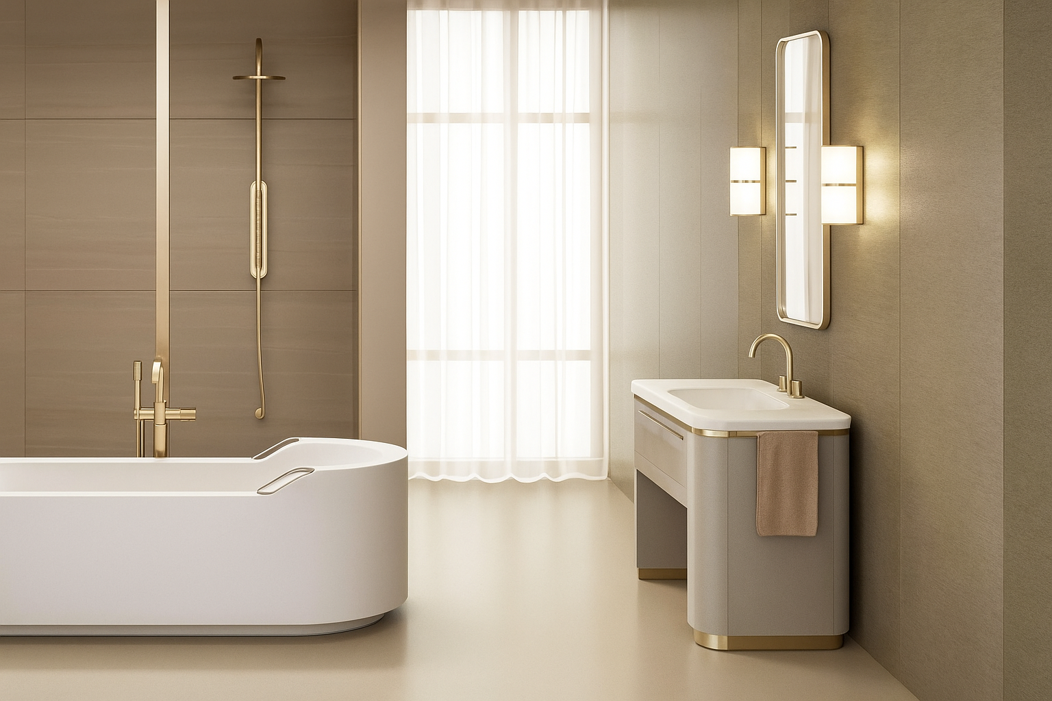 Luxurious ARMANI ROCA bathroom showers in Bangalore modern interiors