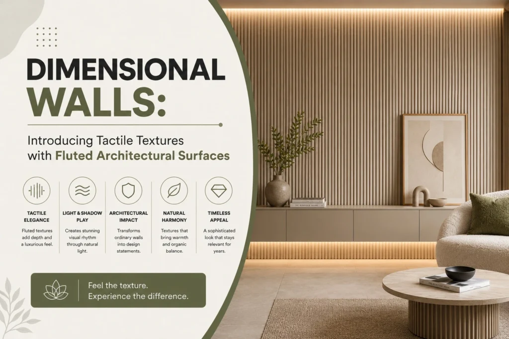 fluted wall panels for living room